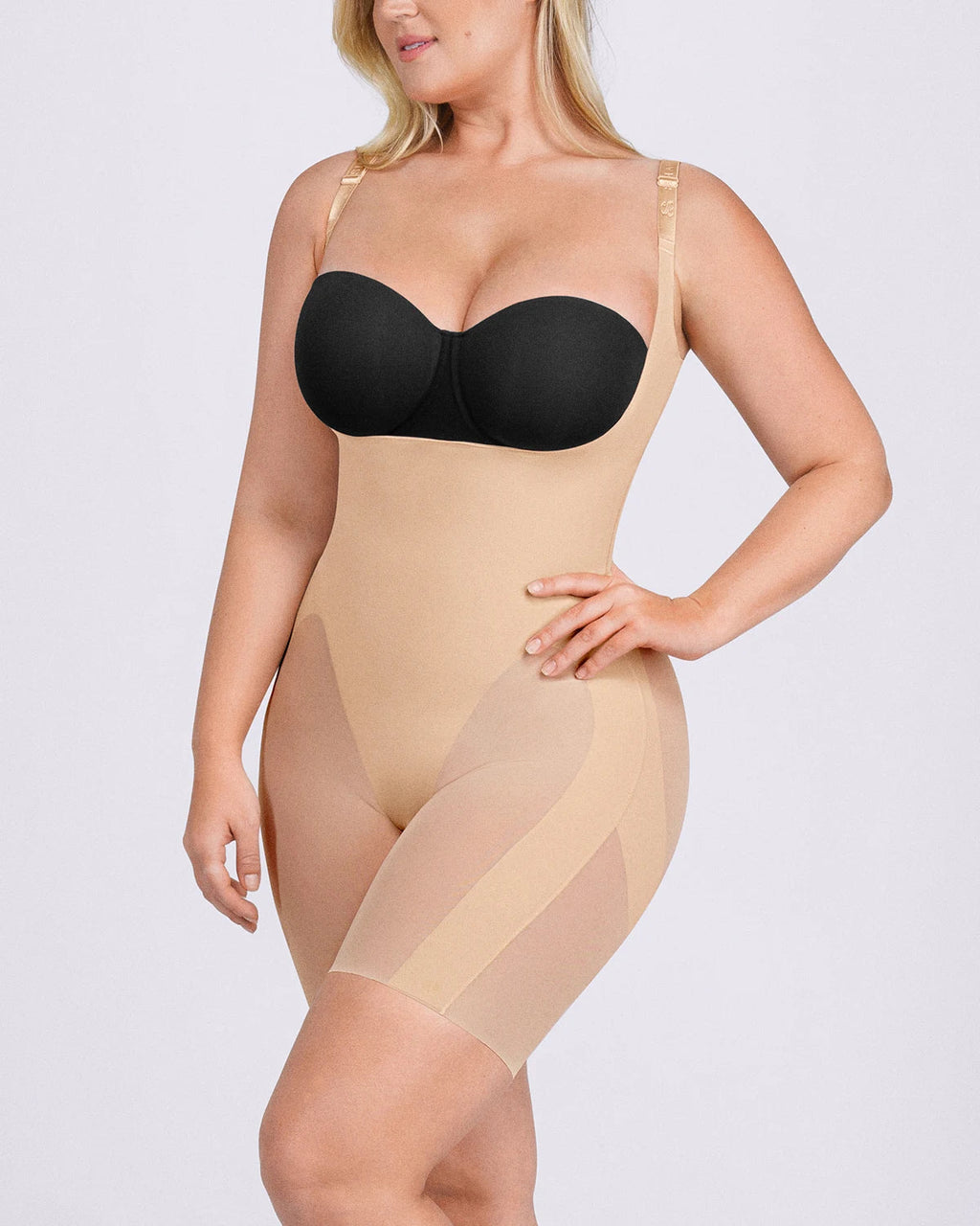 Bare Essentials™ Cream Touch™ Open Bust Smoothing Bodysuit